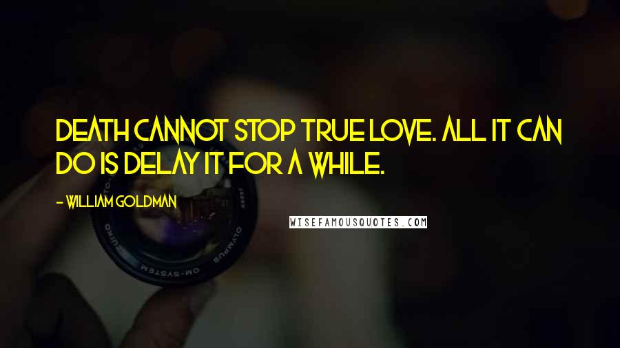 William Goldman Quotes: Death cannot stop true love. All it can do is delay it for a while.
