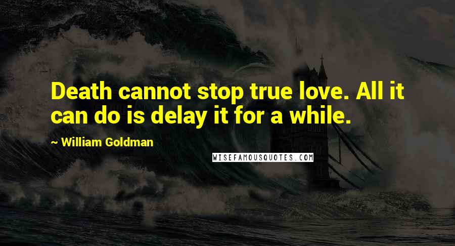 William Goldman Quotes: Death cannot stop true love. All it can do is delay it for a while.