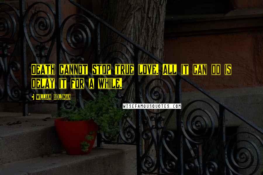 William Goldman Quotes: Death cannot stop true love. All it can do is delay it for a while.
