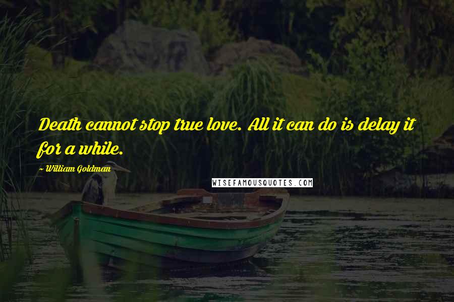 William Goldman Quotes: Death cannot stop true love. All it can do is delay it for a while.