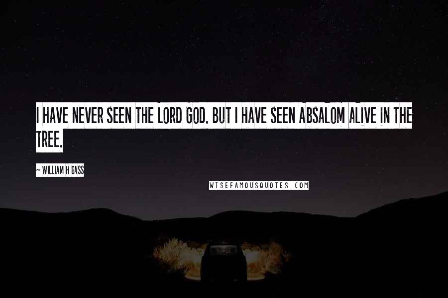 William H Gass Quotes: I have never seen the Lord God. But I have seen Absalom alive in the tree.