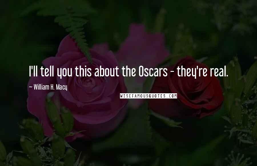 William H. Macy Quotes: I'll tell you this about the Oscars - they're real.