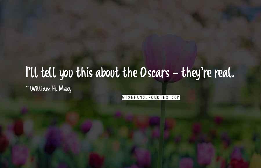 William H. Macy Quotes: I'll tell you this about the Oscars - they're real.