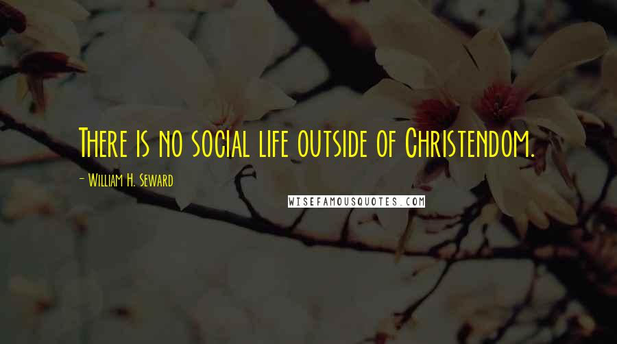 William H. Seward Quotes: There is no social life outside of Christendom.