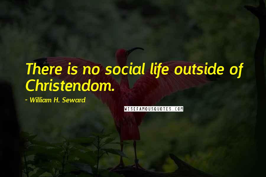 William H. Seward Quotes: There is no social life outside of Christendom.