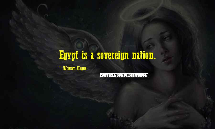 William Hague Quotes: Egypt is a sovereign nation.