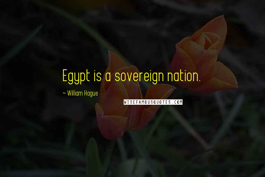 William Hague Quotes: Egypt is a sovereign nation.