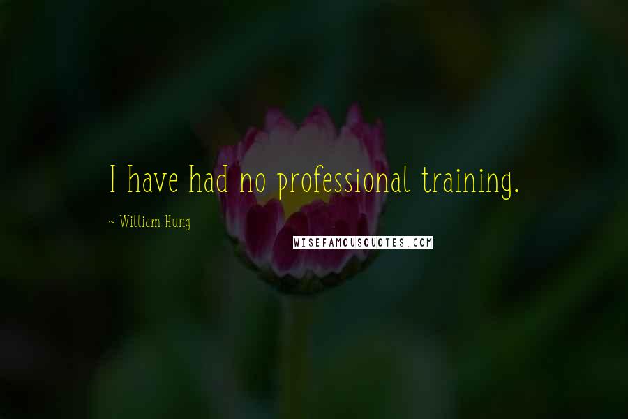 William Hung Quotes: I have had no professional training.