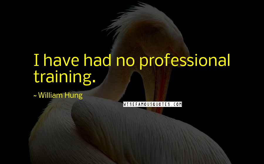 William Hung Quotes: I have had no professional training.