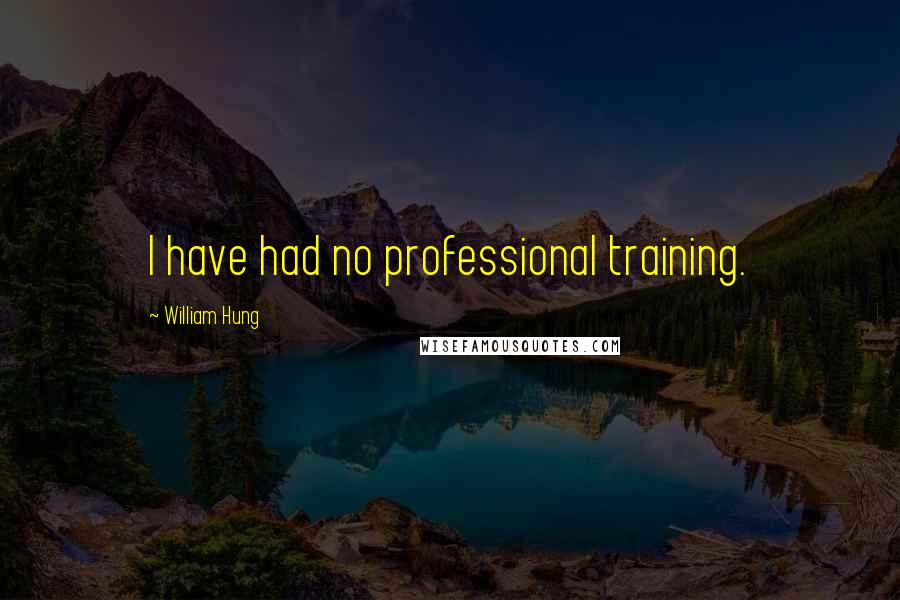 William Hung Quotes: I have had no professional training.