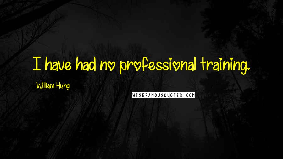 William Hung Quotes: I have had no professional training.