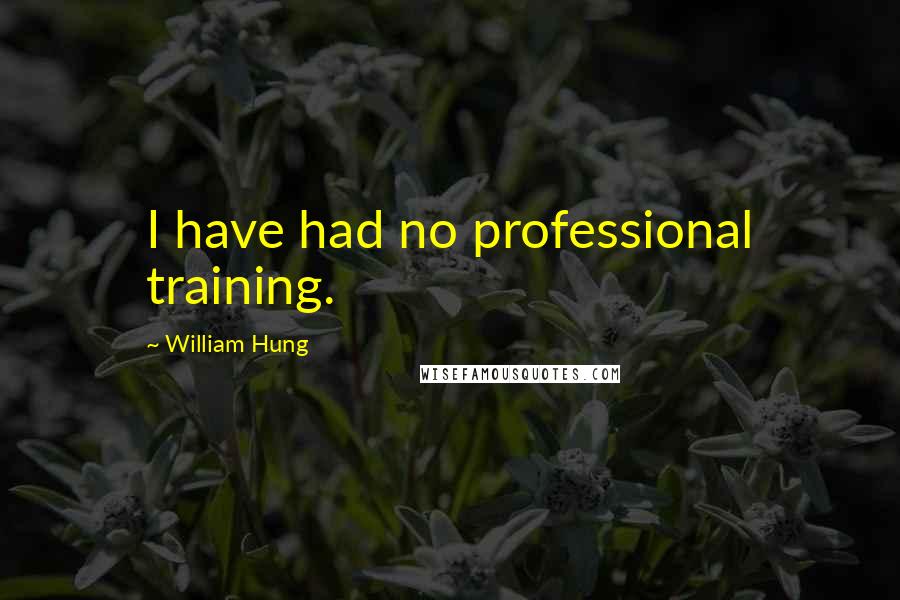 William Hung Quotes: I have had no professional training.