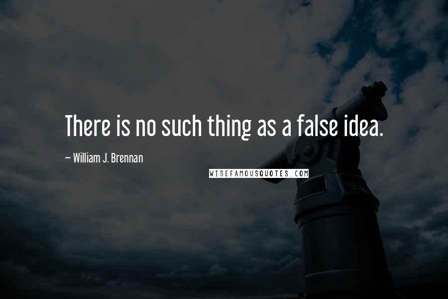 William J. Brennan Quotes: There is no such thing as a false idea.