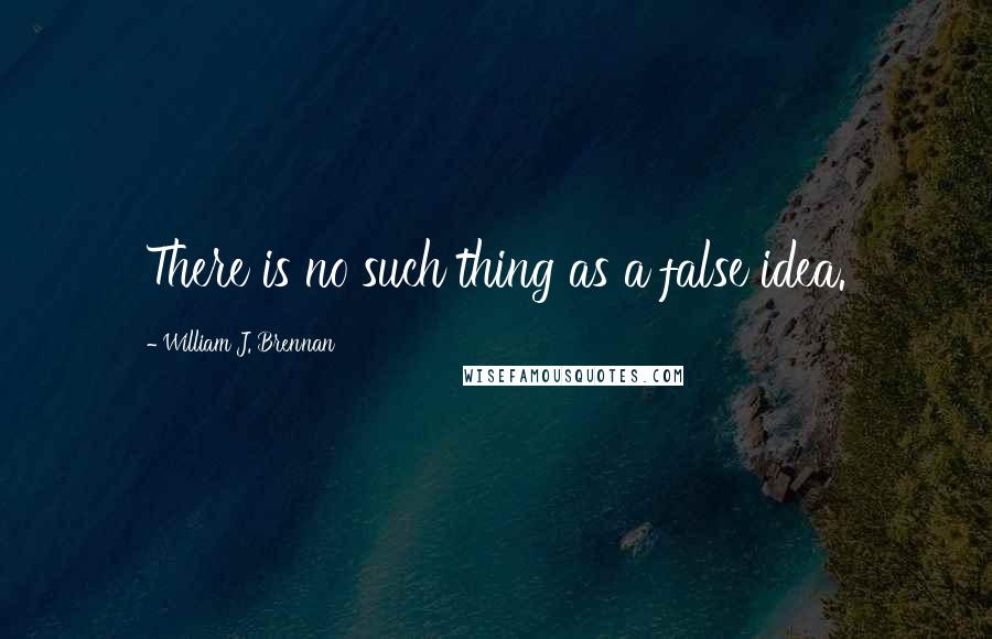 William J. Brennan Quotes: There is no such thing as a false idea.