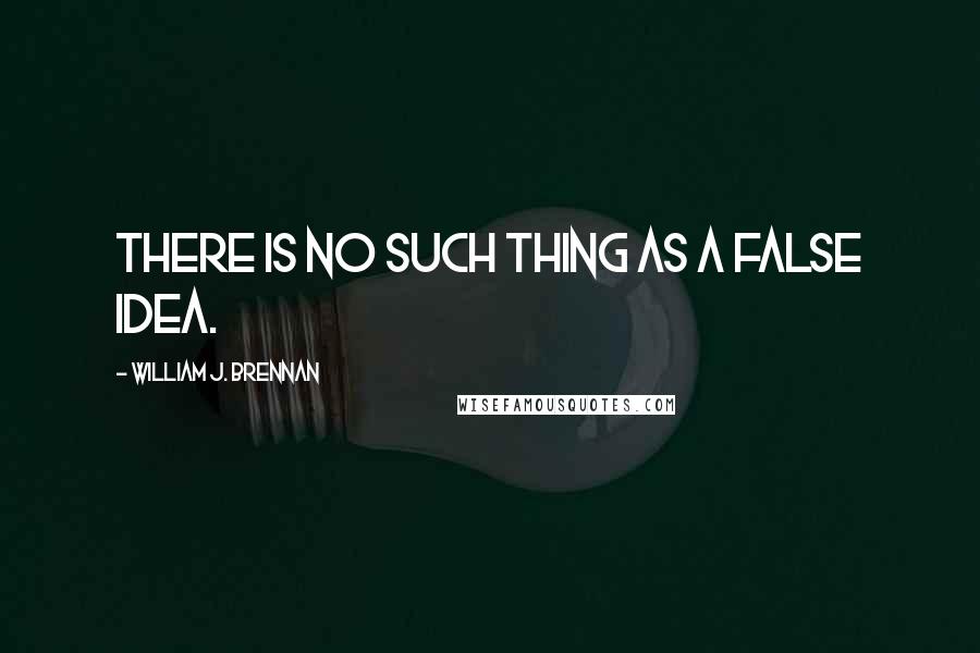 William J. Brennan Quotes: There is no such thing as a false idea.