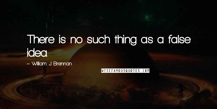 William J. Brennan Quotes: There is no such thing as a false idea.