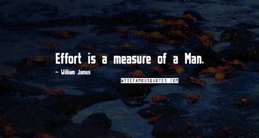 William James Quotes: Effort is a measure of a Man.