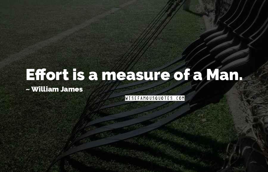 William James Quotes: Effort is a measure of a Man.