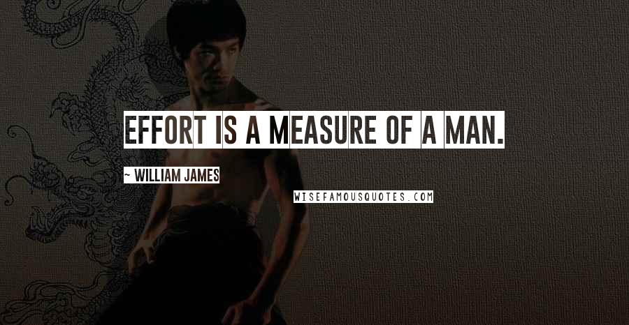 William James Quotes: Effort is a measure of a Man.