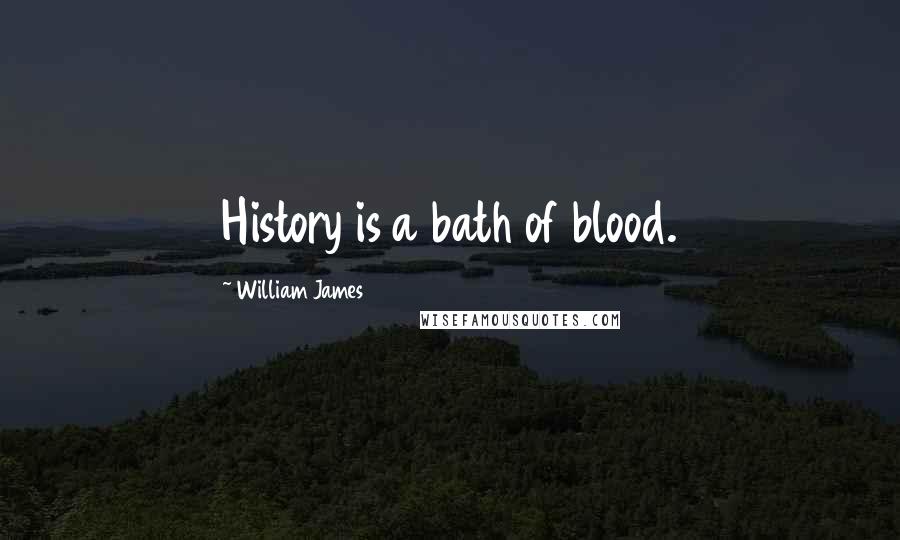 William James Quotes: History is a bath of blood.