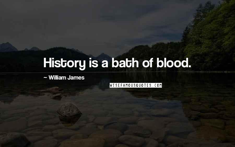 William James Quotes: History is a bath of blood.