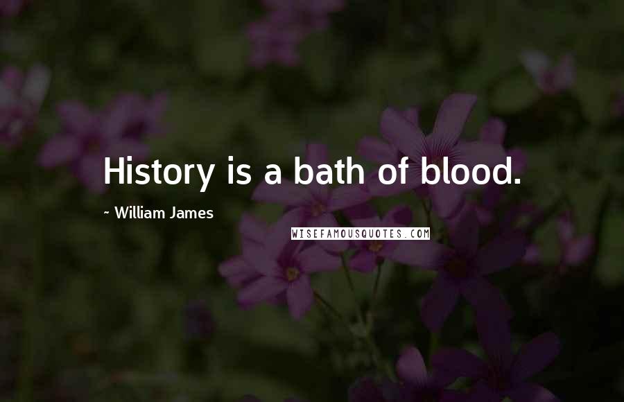 William James Quotes: History is a bath of blood.