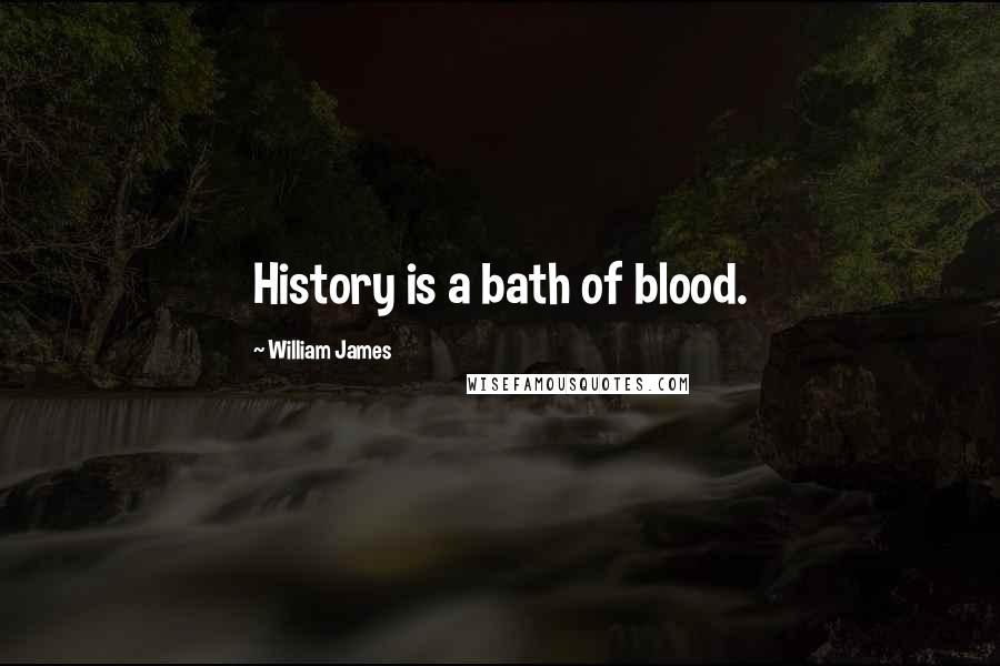 William James Quotes: History is a bath of blood.