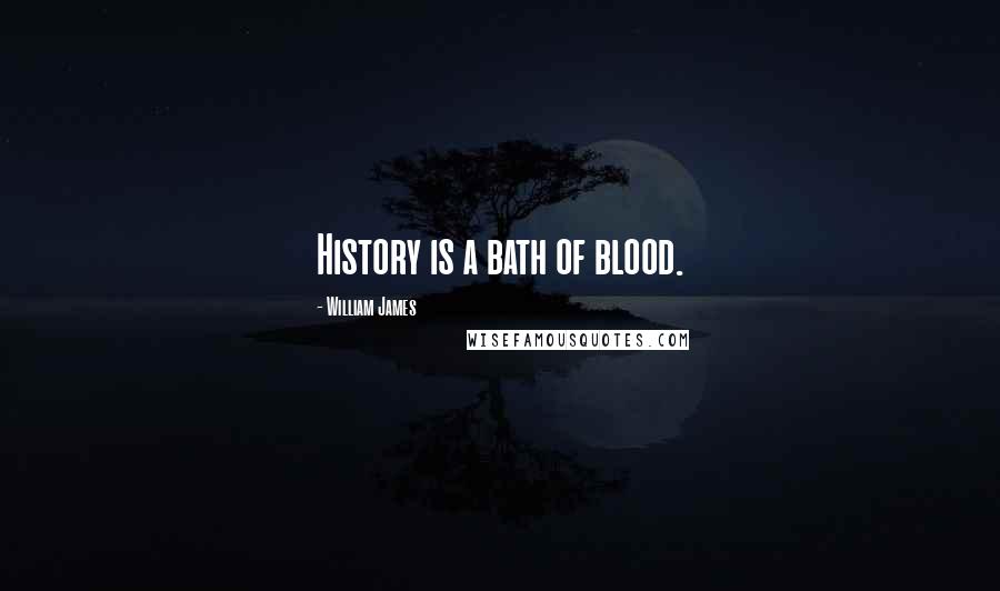 William James Quotes: History is a bath of blood.