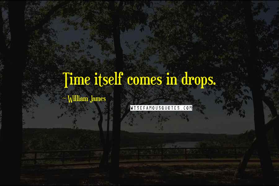 William James Quotes: Time itself comes in drops.