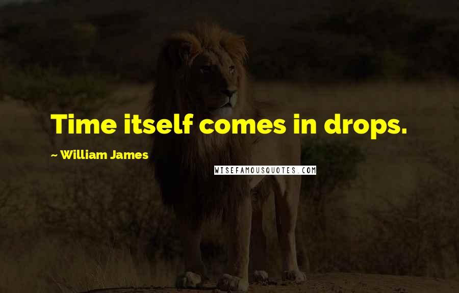William James Quotes: Time itself comes in drops.