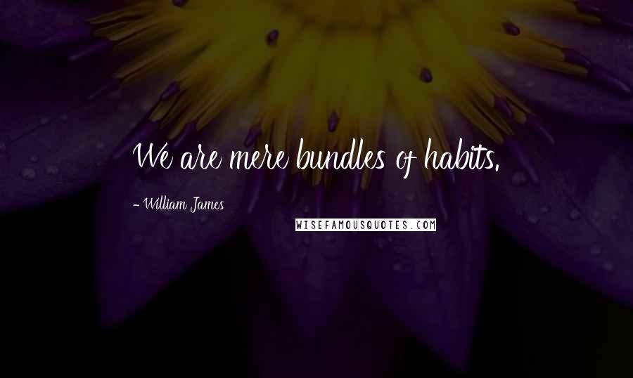 William James Quotes: We are mere bundles of habits.