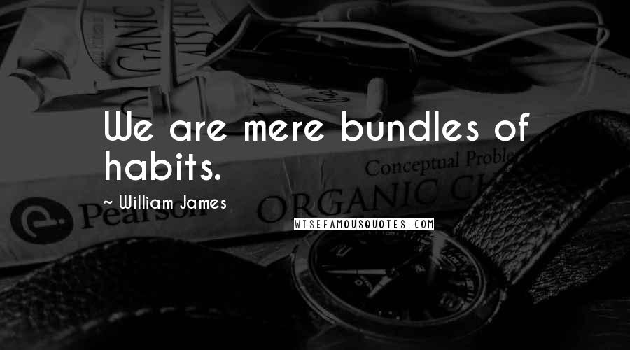 William James Quotes: We are mere bundles of habits.