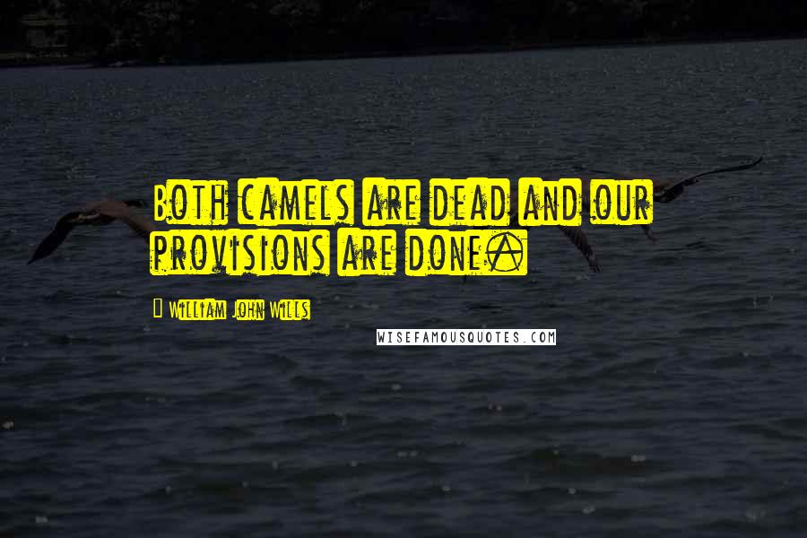 William John Wills Quotes: Both camels are dead and our provisions are done.