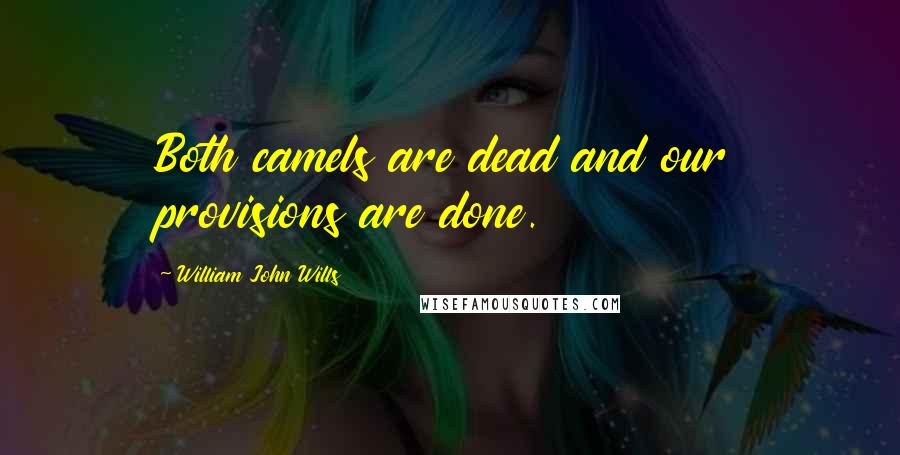 William John Wills Quotes: Both camels are dead and our provisions are done.