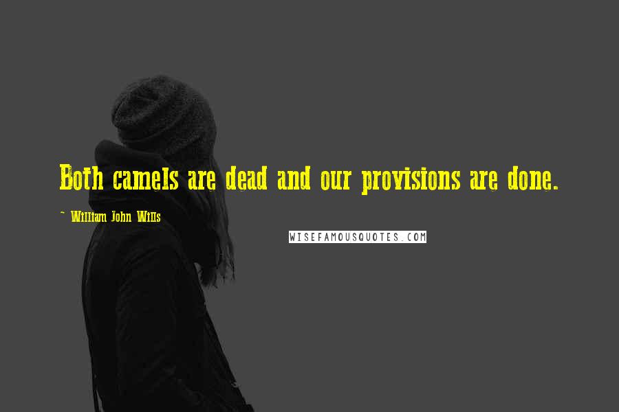 William John Wills Quotes: Both camels are dead and our provisions are done.