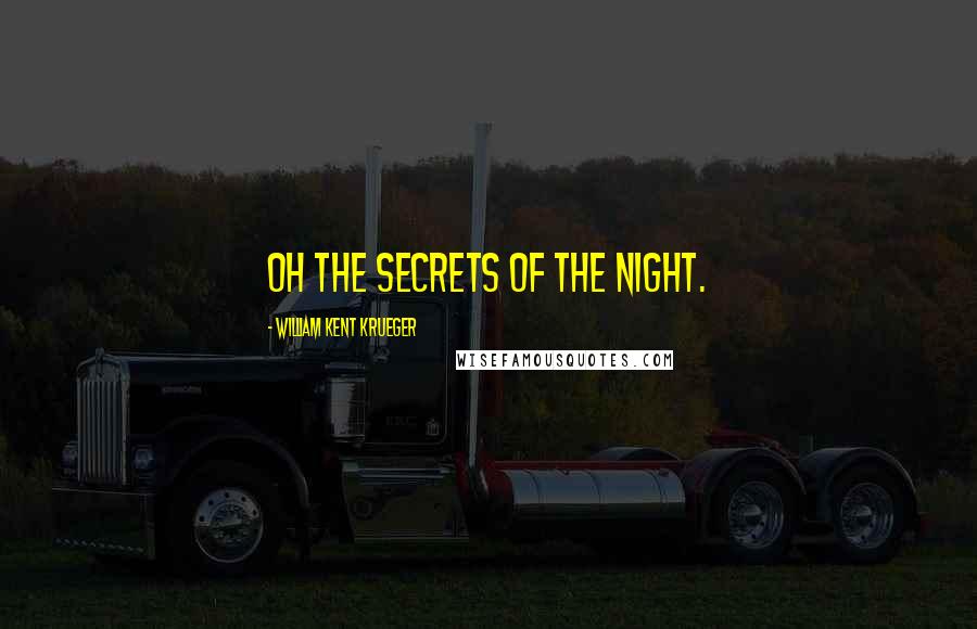 William Kent Krueger Quotes: Oh the secrets of the night.