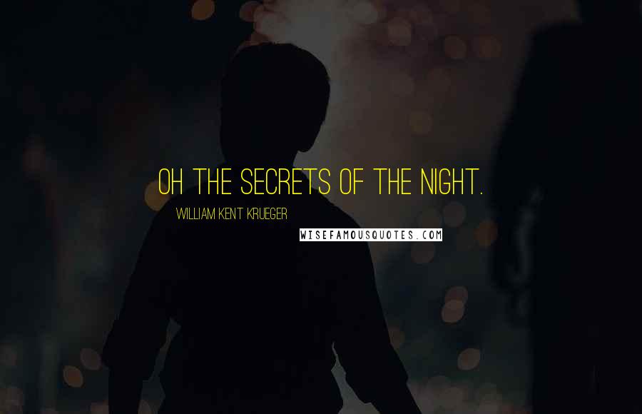 William Kent Krueger Quotes: Oh the secrets of the night.