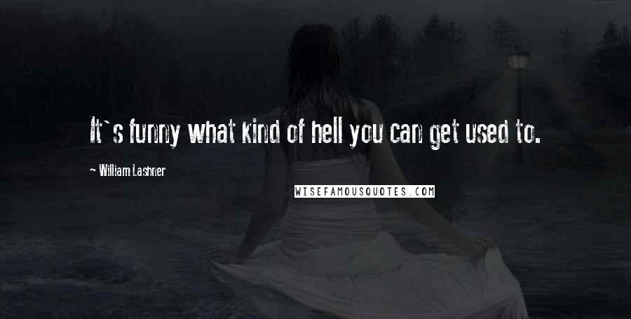 William Lashner Quotes: It's funny what kind of hell you can get used to.