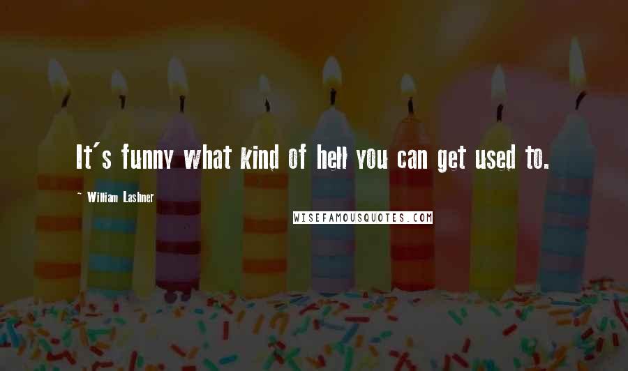 William Lashner Quotes: It's funny what kind of hell you can get used to.