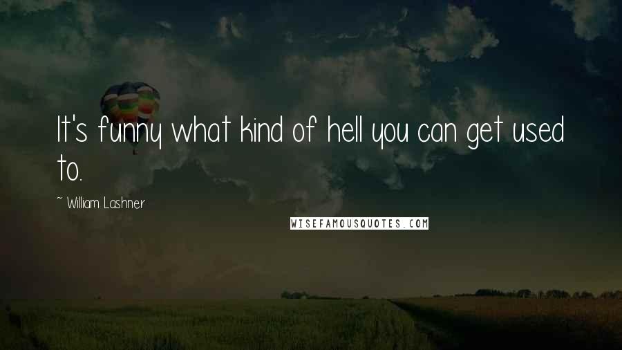 William Lashner Quotes: It's funny what kind of hell you can get used to.