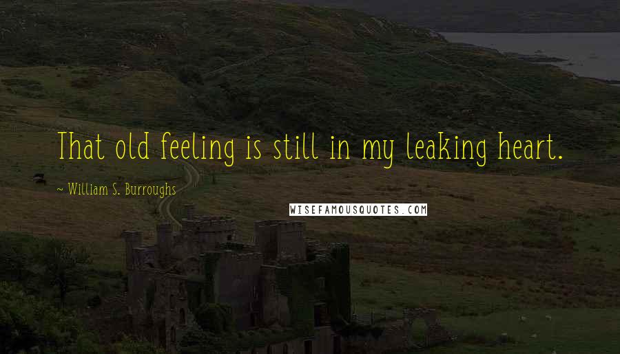 William S. Burroughs Quotes: That old feeling is still in my leaking heart.