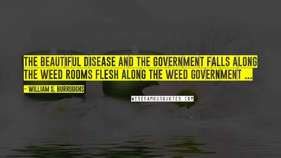 William S. Burroughs Quotes: The beautiful disease and The government falls along the weed rooms flesh along the weed government ...