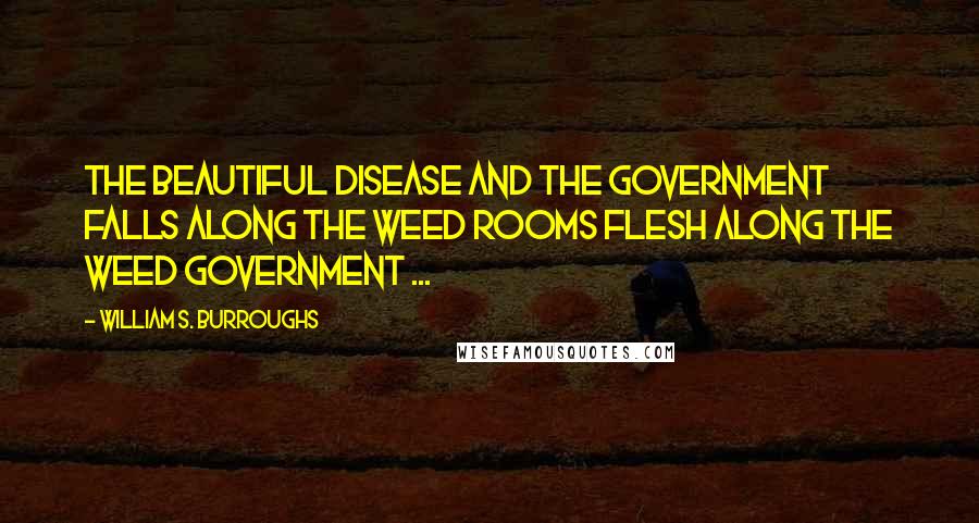 William S. Burroughs Quotes: The beautiful disease and The government falls along the weed rooms flesh along the weed government ...