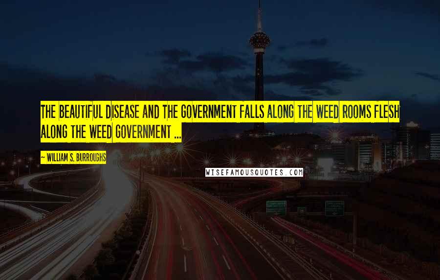 William S. Burroughs Quotes: The beautiful disease and The government falls along the weed rooms flesh along the weed government ...