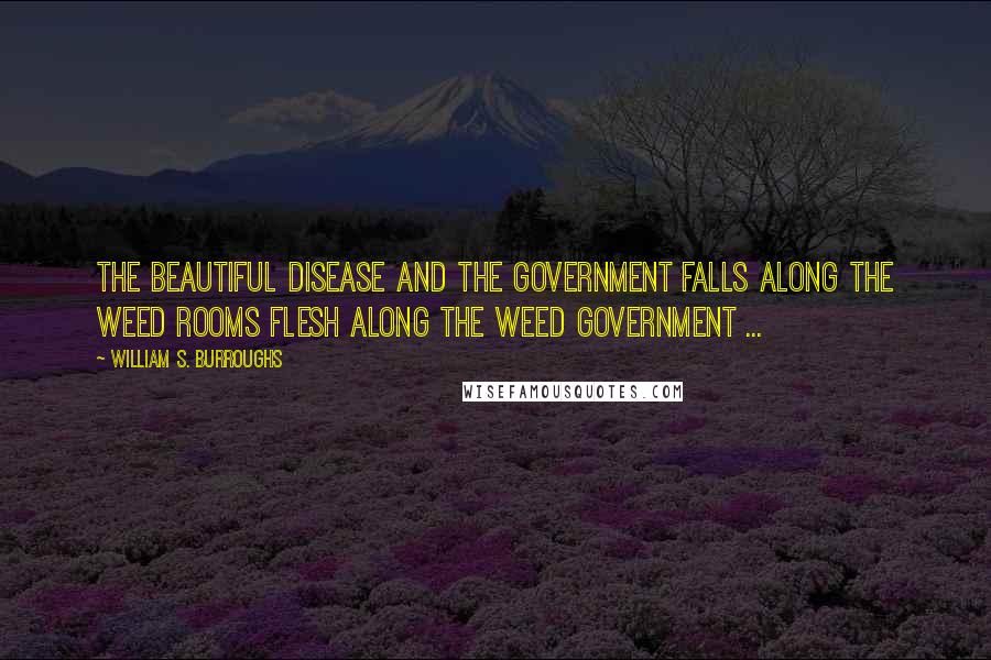 William S. Burroughs Quotes: The beautiful disease and The government falls along the weed rooms flesh along the weed government ...