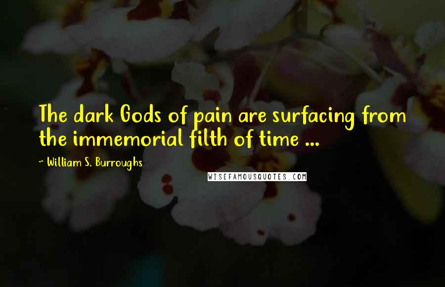 William S. Burroughs Quotes: The dark Gods of pain are surfacing from the immemorial filth of time ...