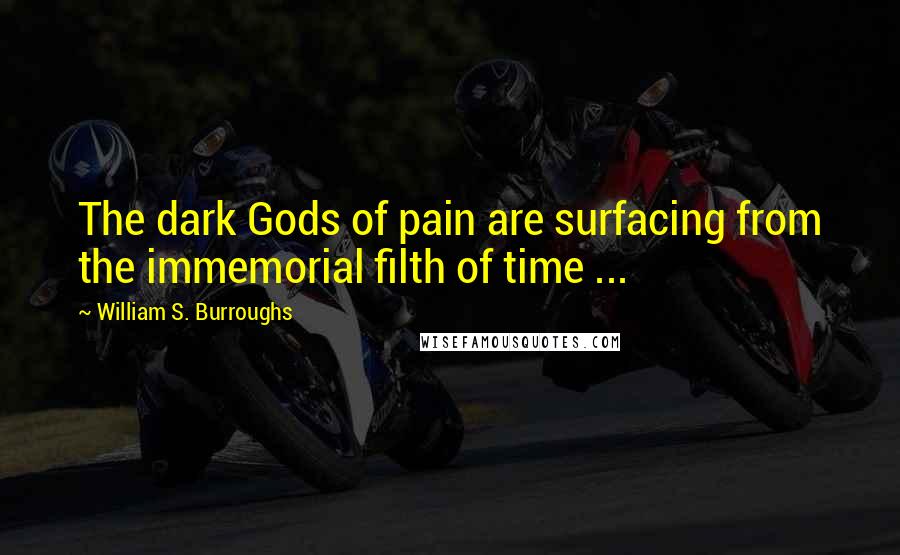 William S. Burroughs Quotes: The dark Gods of pain are surfacing from the immemorial filth of time ...