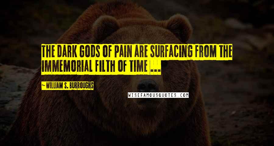 William S. Burroughs Quotes: The dark Gods of pain are surfacing from the immemorial filth of time ...