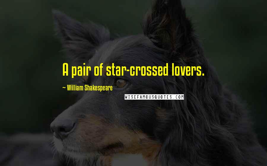 William Shakespeare Quotes: A pair of star-crossed lovers.