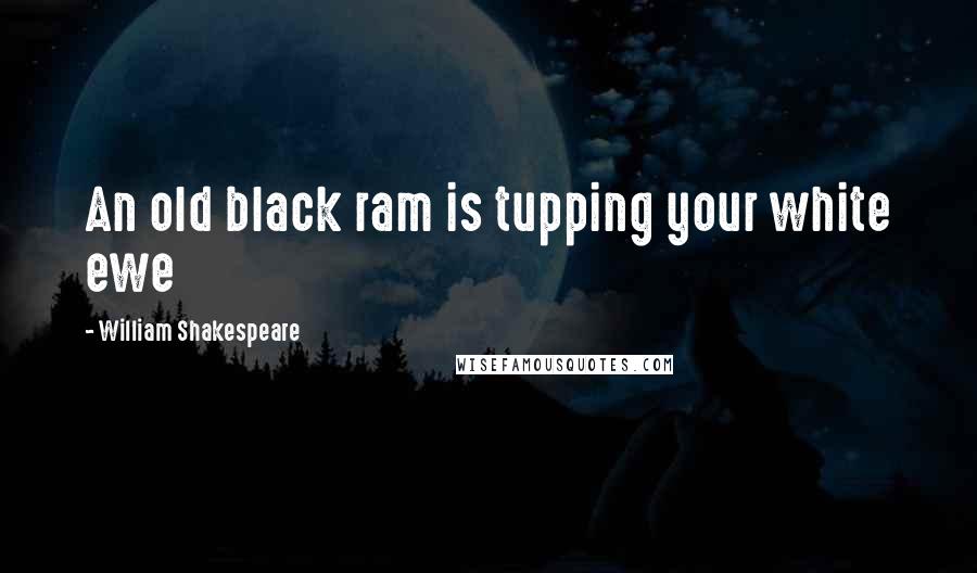 William Shakespeare Quotes: An old black ram is tupping your white ewe
